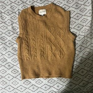 brown sweater vest